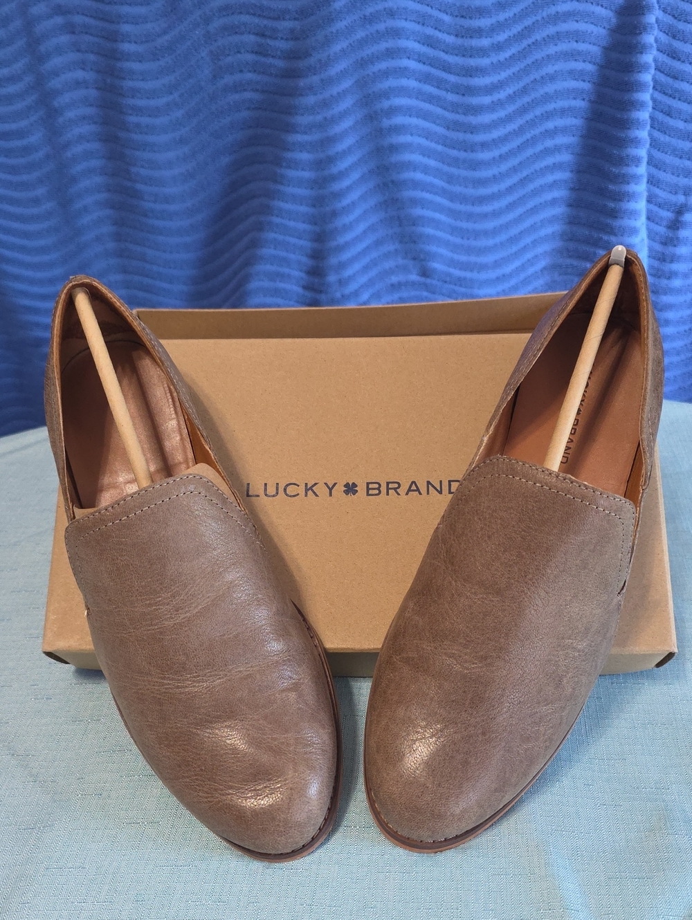 Lucky Brand Ellopy Flat Loafers - Dune Faro Leather